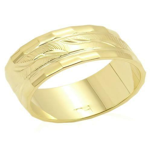 LO983 - Gold Brass Ring with No Stone - Brand My Case