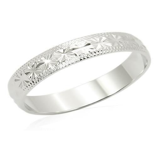 LO998 - Imitation Rhodium Brass Ring with No Stone - Brand My Case