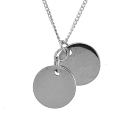 LOA164 - Rhodium Brass Necklace with No Stone - Brand My Case