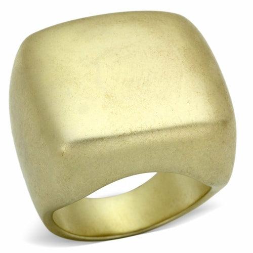 LOA845 - Matte Rhodium Brass Ring with No Stone - Brand My Case