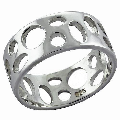 LOAS1026 - High-Polished 925 Sterling Silver Ring with No Stone - Brand My Case
