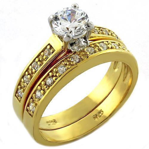 LOAS1049 Gold 925 Sterling Silver Ring with AAA - Brand My Case