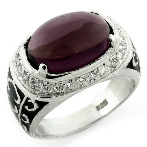 LOAS1148 High-Polished 925 Sterling Silver Ring - Brand My Case
