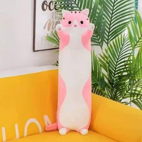 Long Body Cat Cushion Kitten Pillow Plush Toys Stuffed Doll Kids Cartoon Animal Soft Sofa Girl Birthday Gift Christmas Present - Brand My Case