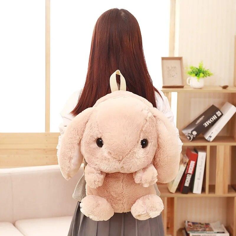 Long Ear Rabbit Plush Bag Cute Doll KawaiiShoulder Backpack Crossbody Bag Coin Purse Messenge Bags Plush Toy Girls Gift - Brand My Case