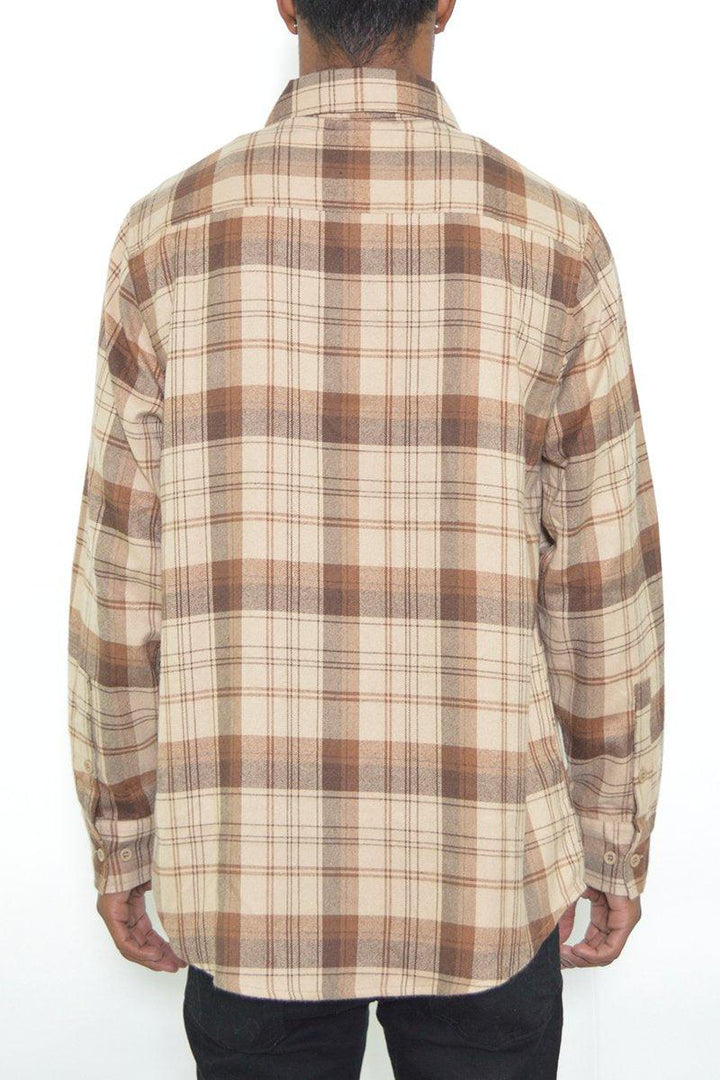 Long Sleeve Checkered Flannel Shirt - Brand My Case