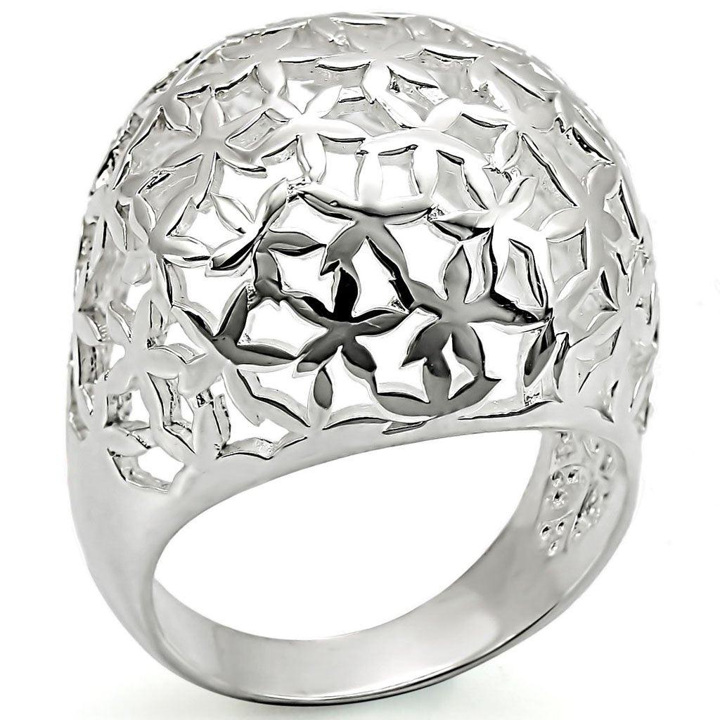 LOS384 - Silver 925 Sterling Silver Ring with No Stone - Brand My Case