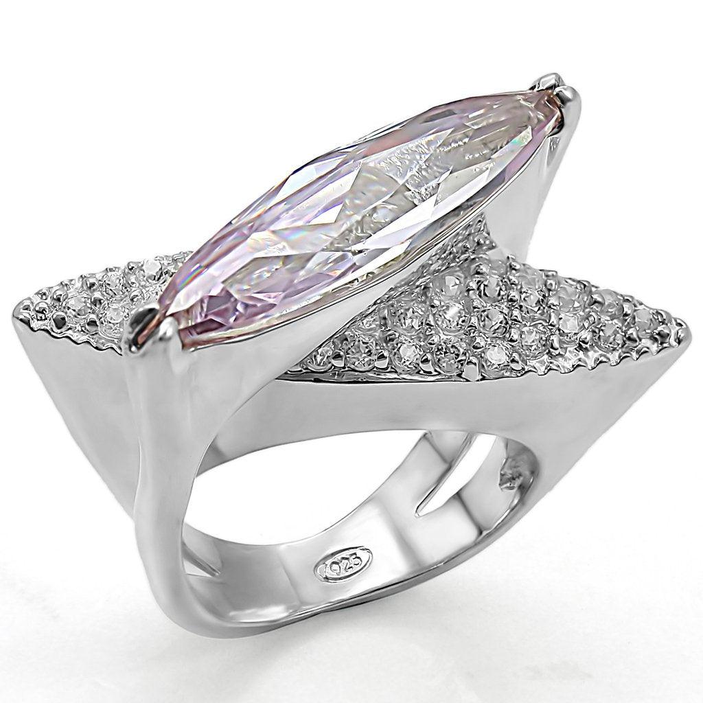 LOS390 High-Polished 925 Sterling Silver Ring with - Brand My Case
