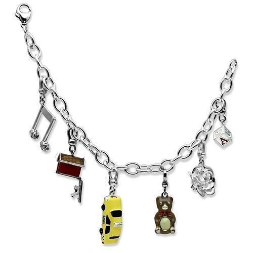 LOS604 - Silver 925 Sterling Silver Bracelet with Top Grade Crystal - Brand My Case
