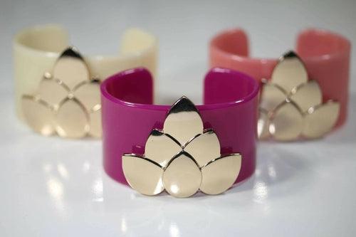 Lotus Flower Cuff Bangles - Brand My Case