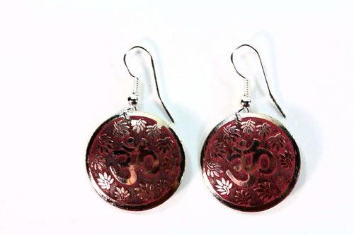 Lotus Petals And Om Yoga Earrings - Brand My Case