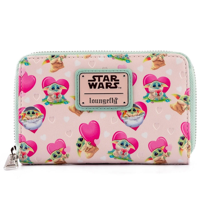 Loungefly - Star Wars Mandalorian Grogu Valentines Zip Around Wallet - Brand My Case
