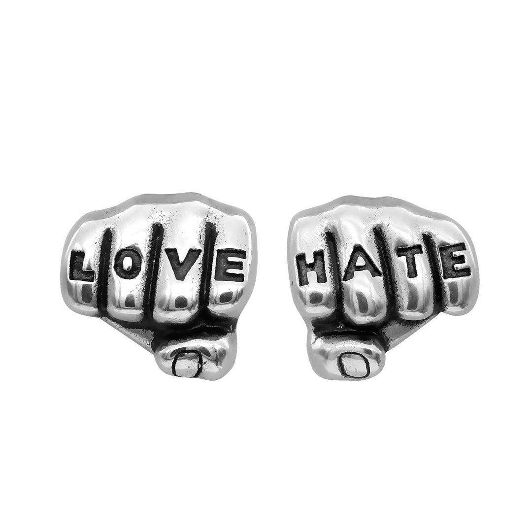 Love ‚Äôn‚Äô Hate Tattooed Hands Earrings - Brand My Case