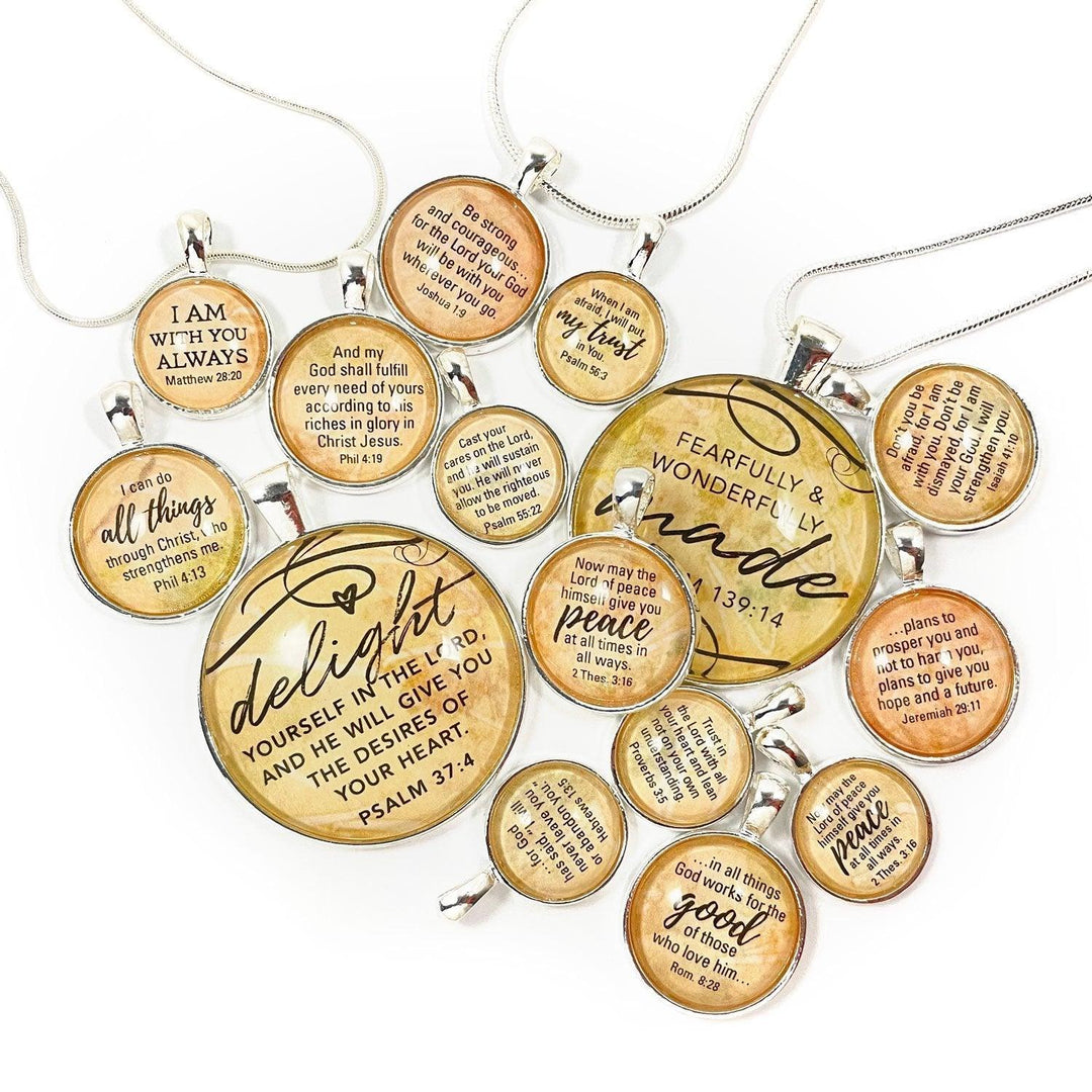 Loved & Chosen – Silver-Plated Scripture Christian Pendant Necklaces - Brand My Case