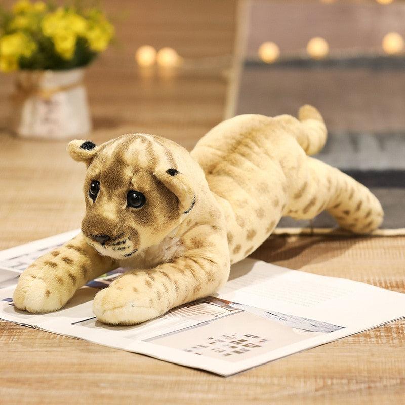 Lovely Simulation Lion Tiger Leopard Plush Toys Cute Stuffed Soft Real Like Animal Toys Child Kids Boys Birthday Decor Gift - Brand My Case