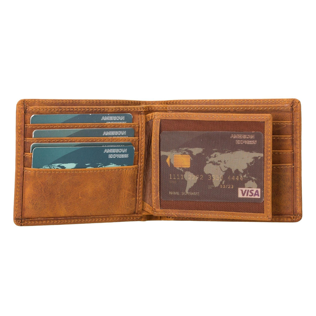Lusk Slim Bifold Design Handcrafted Men's Genuine Leather Wallet - Brand My Case