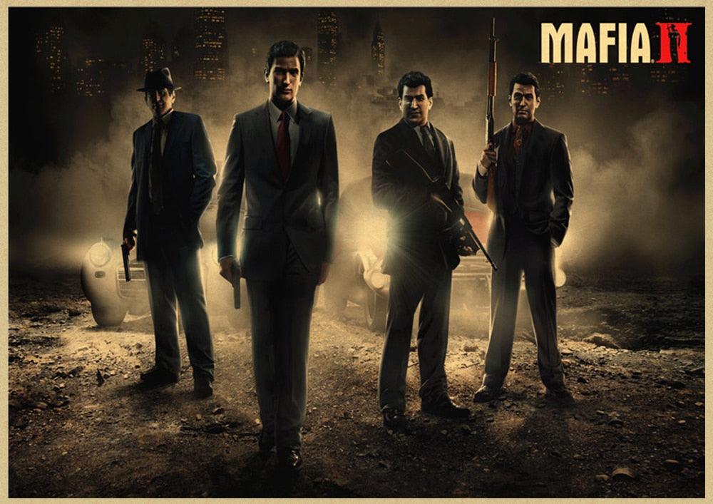 Mafia III Classic exciting game Game Kraft Paper Poster Living room home wall decoration retro poster - Brand My Case