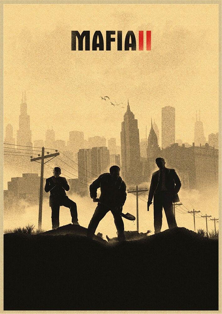 Mafia III Classic exciting game Game Kraft Paper Poster Living room home wall decoration retro poster - Brand My Case