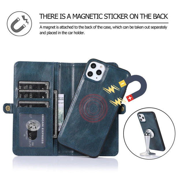Magnetic Card Holder Wallet Case for iPhone - Brand My Case