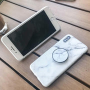 Marble Phone Case with Collapsible Grip & Stand - Brand My Case