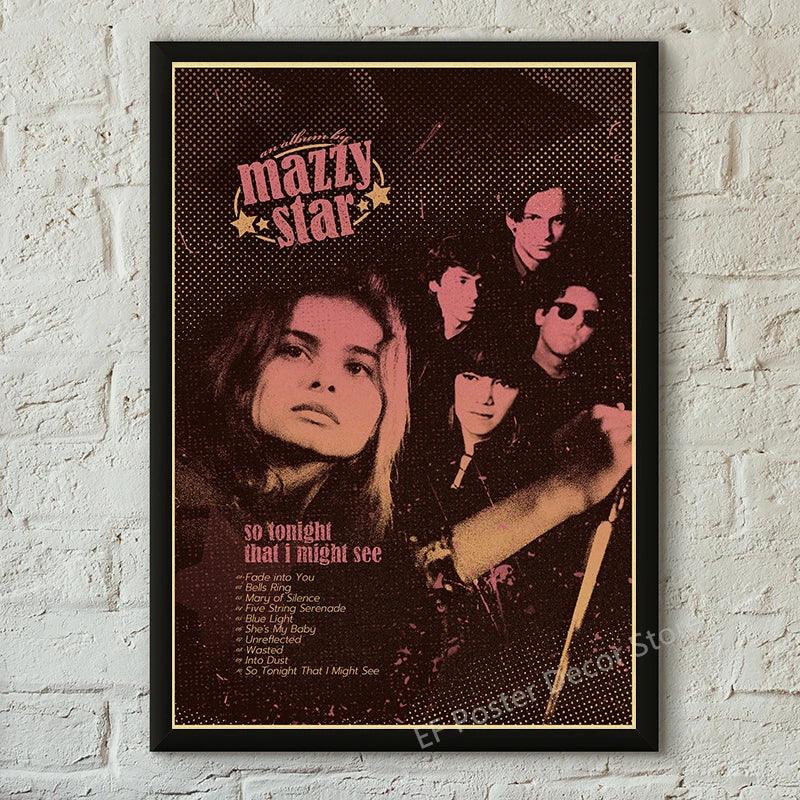 Mazzy Star Nordic Music Poster - 80s Aesthetic Wall Art - Vintage Home Decor - Brand My Case