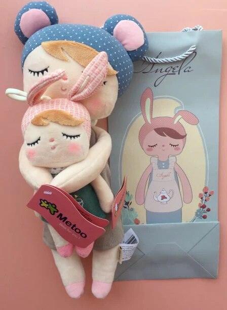 Metoo Doll Stuffed Toys Kawaii Mother and Kid 2 Piece Angela Plush Sleeping Toys For Girls Newborn Baby Christmas Birthday Gift - Brand My Case