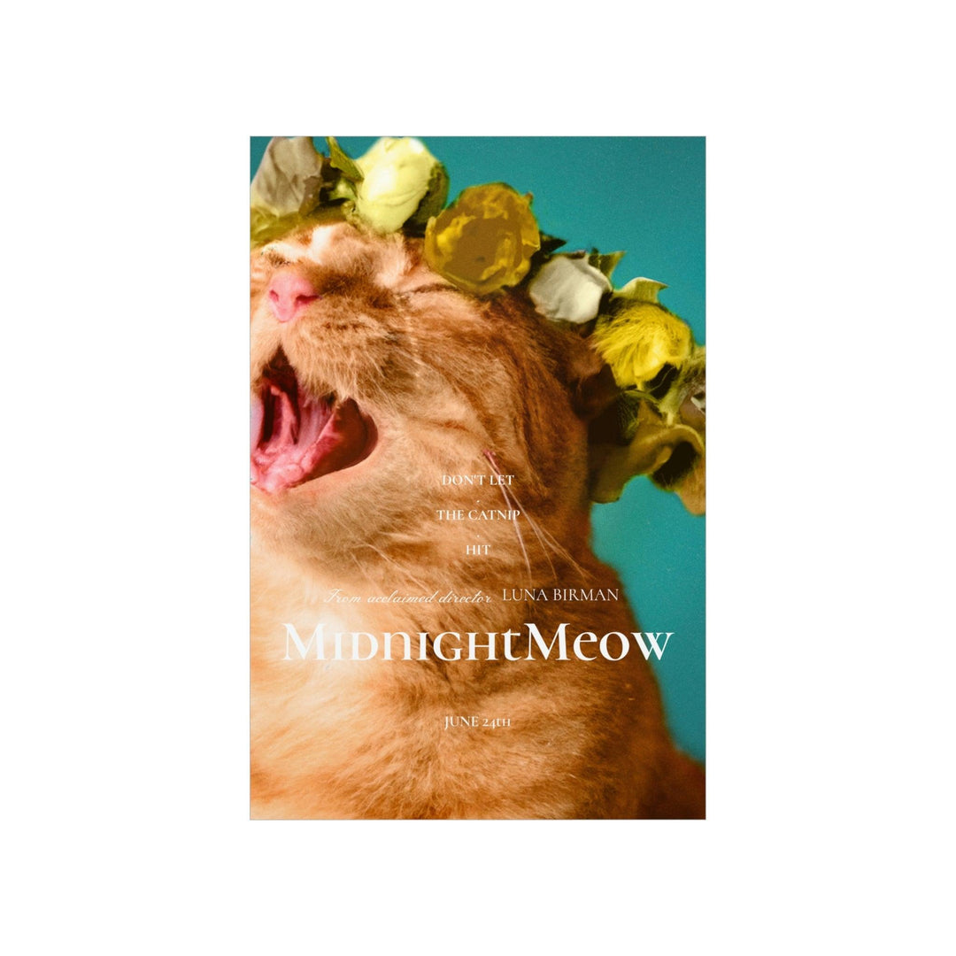 Midnight Meow Cat Movie Poster - Brand My Case