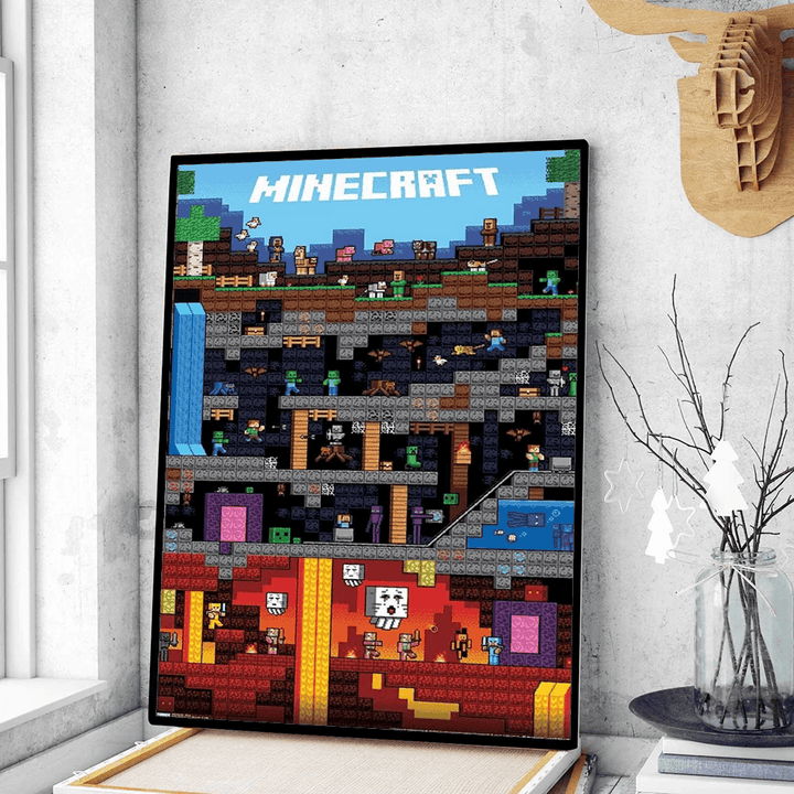Minecraft Anime Poster - Classic Game Wall Art - Retro Decor Sticker - Brand My Case