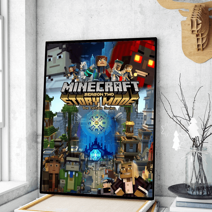 Minecraft Anime Poster - Classic Game Wall Art - Retro Decor Sticker - Brand My Case