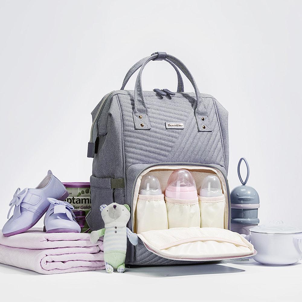 Modern Quilted Diaper Bag Backpack - Brand My Case