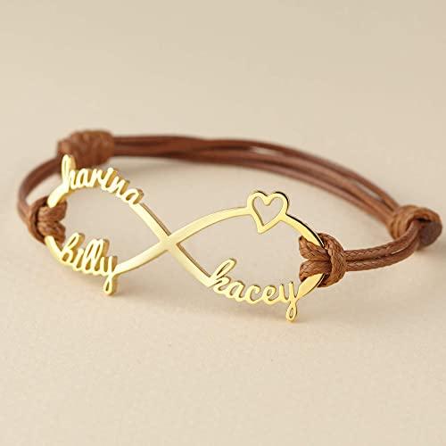 Mom Bracelet With Kids Names, Infinity Bracelet With Names,Mom Jewelry - Brand My Case