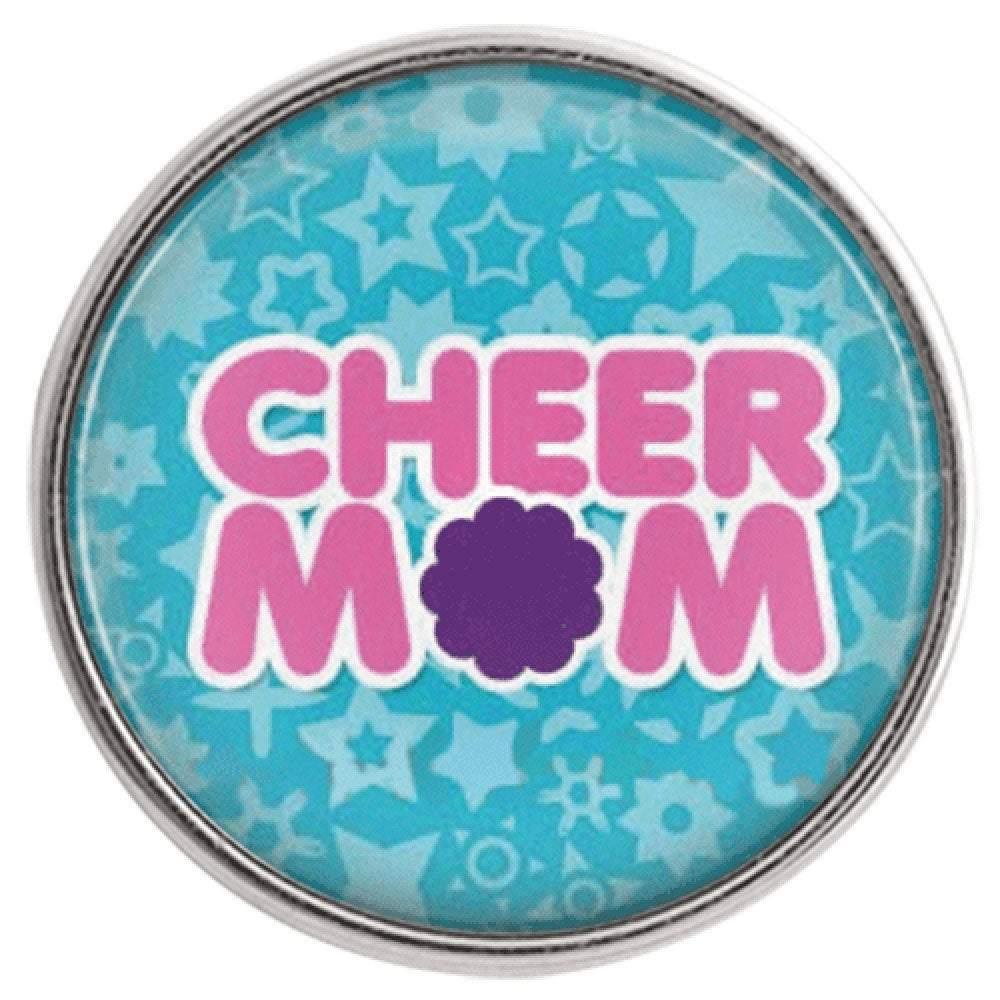 Mom - Cheer Mom - Cheer Love - Glass Dome Snap - Noosa Snap - - Brand My Case