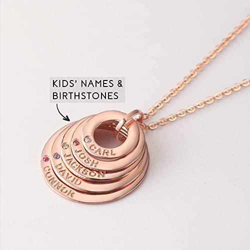 Mom Necklace Birthstone, Mom Necklace With Kids Names, Grandma Jewelry - Brand My Case