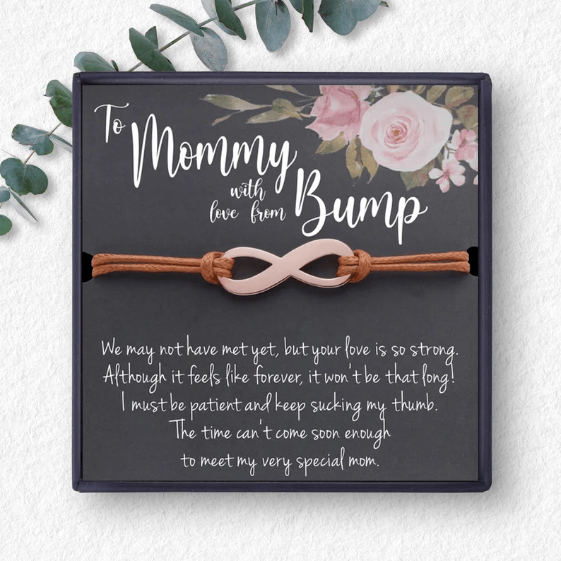 Mommy To Be Gift From Bump, New Mom Bracelet, Gift for Expecting Mom - Brand My Case