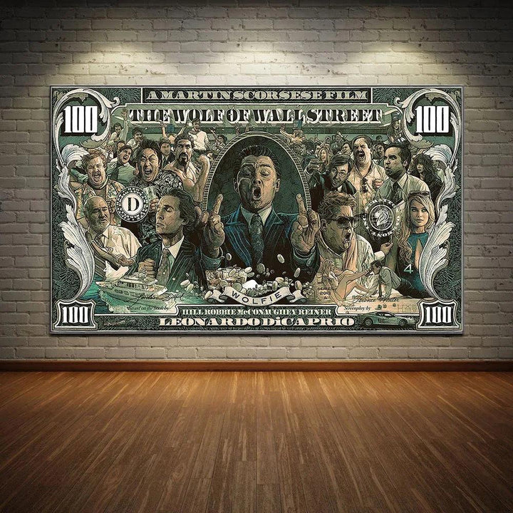 Money Motivational Movie Poster - Dollar Wall Art - Home Living Room Decor - Brand My Case