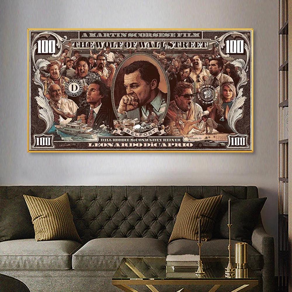 Money Motivational Movie Poster - Dollar Wall Art - Home Living Room Decor - Brand My Case