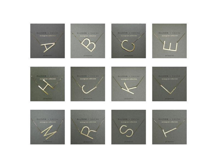Monogram Collection Initial Necklace - Brand My Case