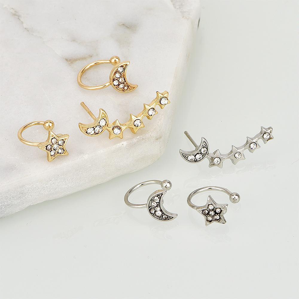 Moon & Star Earring and Cuff Set - Brand My Case