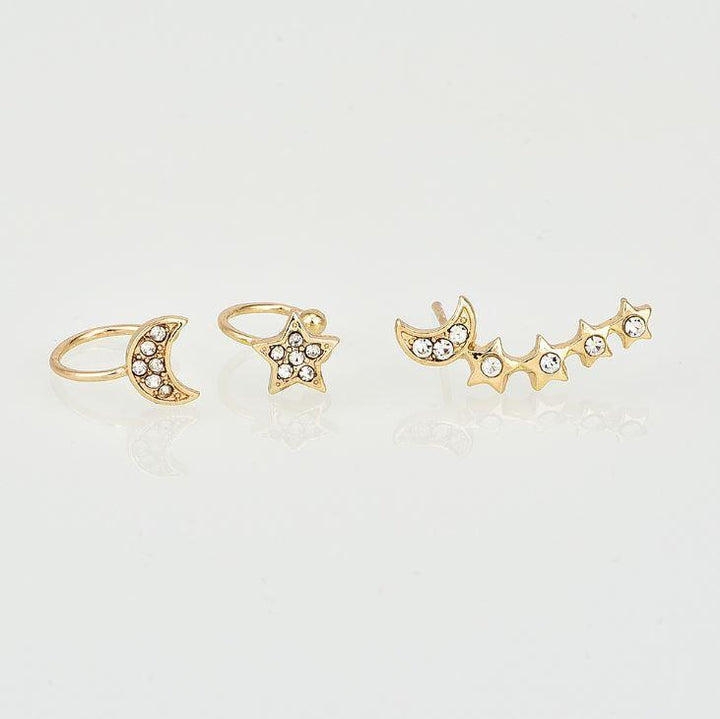 Moon & Star Earring and Cuff Set - Brand My Case