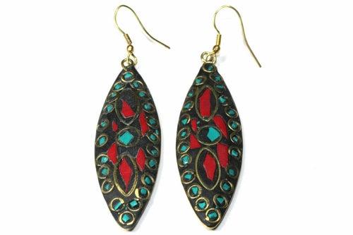 Mosaic Marquise Silhouette Earrings - Brand My Case