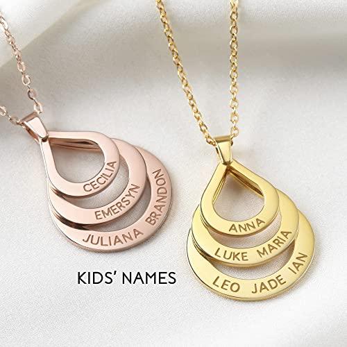 Mother Necklace Kids Names, Children Name Jewelry, Gift From Daughter - Brand My Case