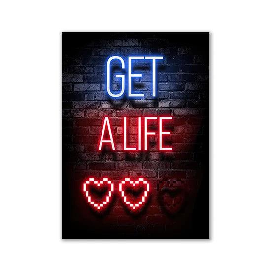 Motivational Neon Effect Premium Poster - Brand My Case