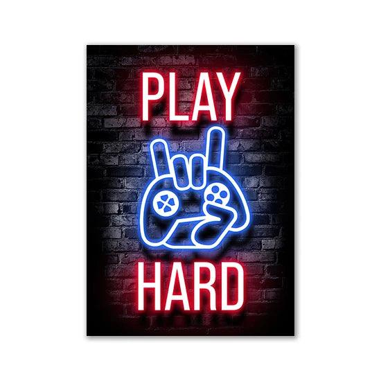 Motivational Neon Effect Premium Poster - Brand My Case