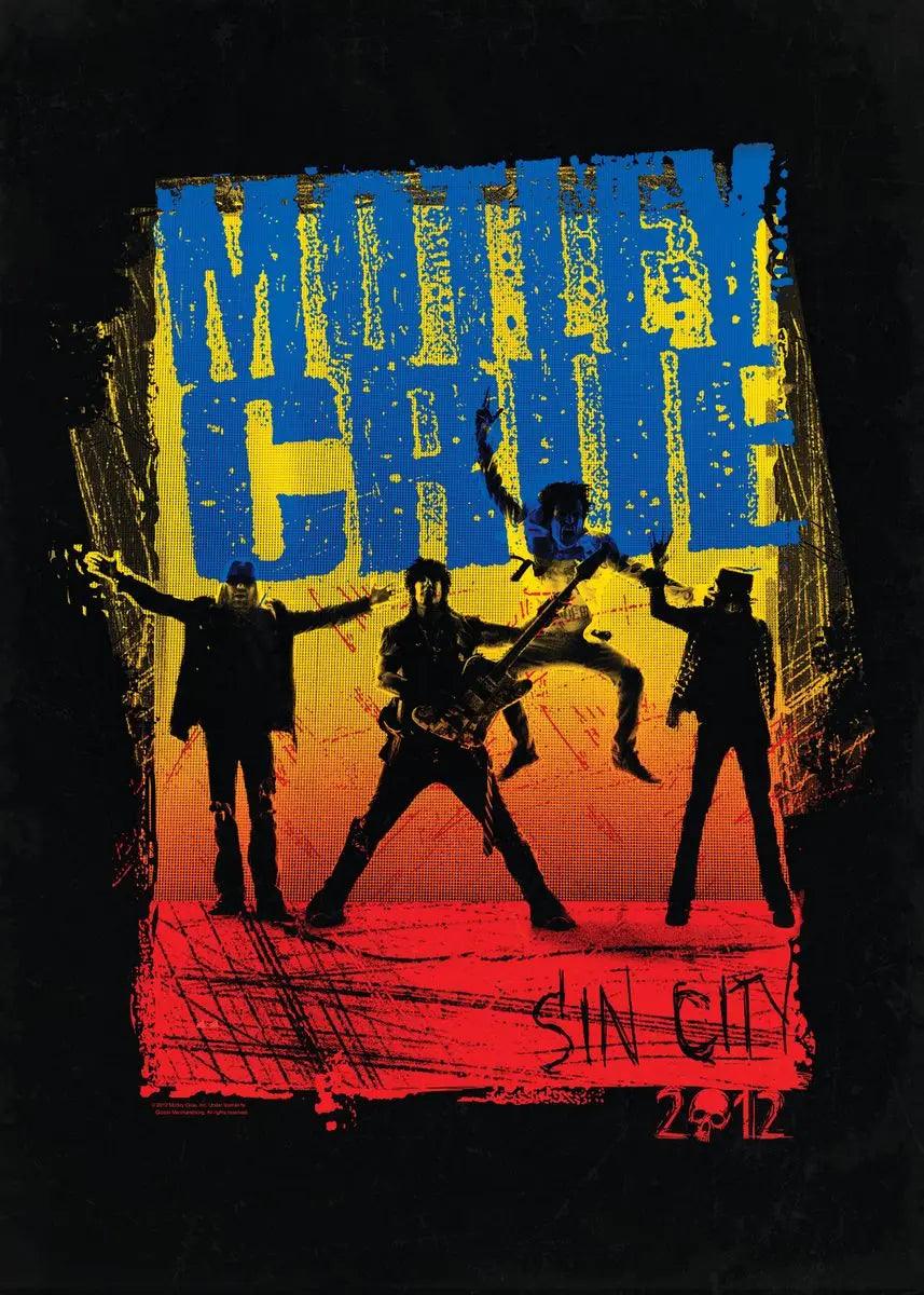 Motley Crue Band Poster - 90s Retro Abstract Art - Room Wall Decor - Brand My Case