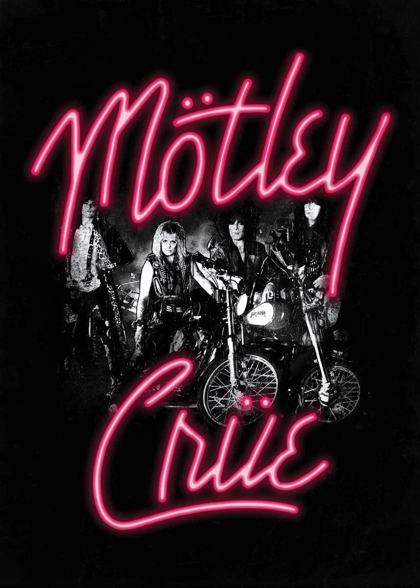 Motley Crue Band Poster - 90s Retro Abstract Art - Room Wall Decor - Brand My Case