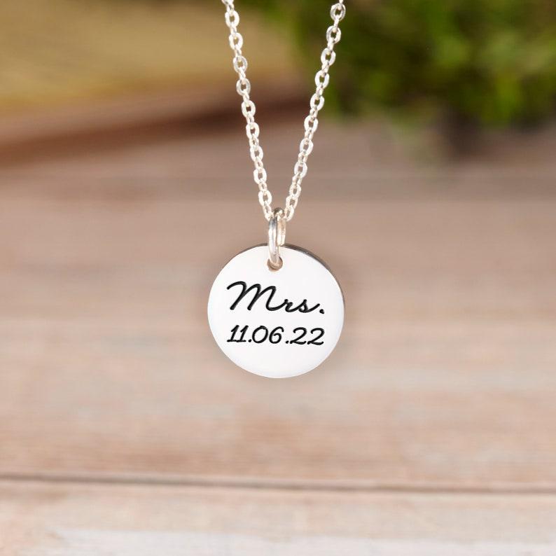 Mrs. Necklace, Gift for Bride to be, Bridal Shower Gift, Bride Jewelry - Brand My Case