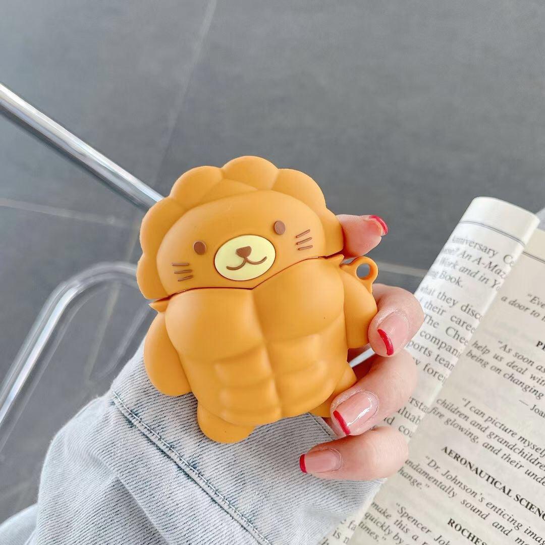 Muscle Bear Cartoon Silicone Earphone Case - Brand My Case