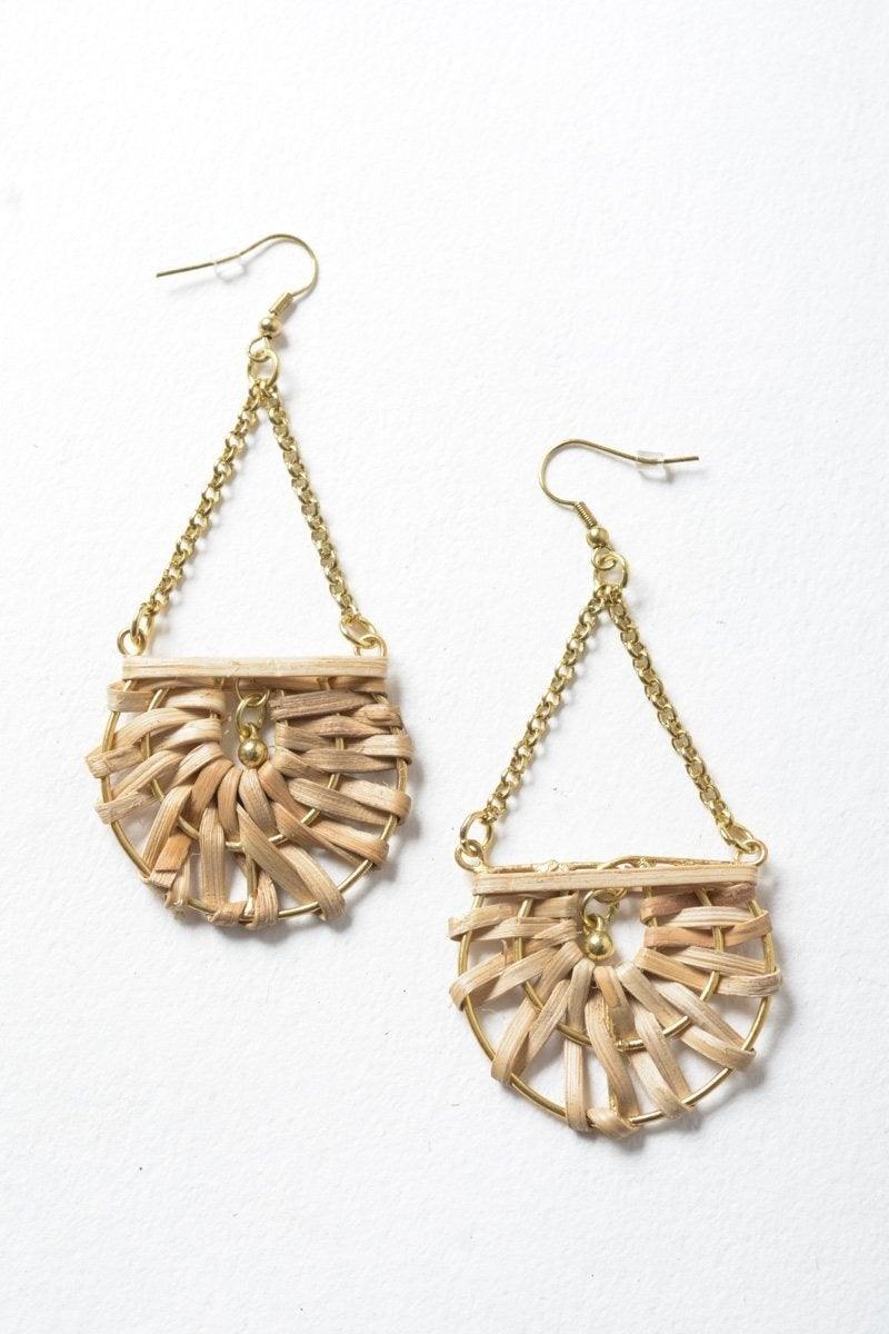 Natural Drop Woven Earrings - Brand My Case