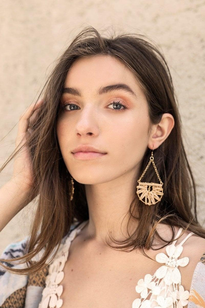 Natural Drop Woven Earrings - Brand My Case