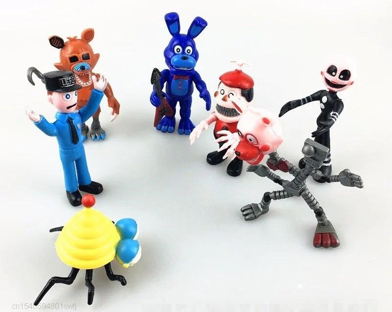 New 12pcs/Set Five Nights At Freddy's Action Figure Toys FNAF Figures Chica Bonnie Foxy Freddy Fazbear Bear Anime Toys For Kids - Brand My Case